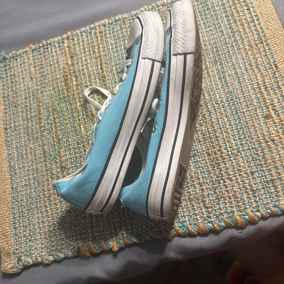 Converse Light Blue Sneakers with White Laces - Picture 2 of 4
